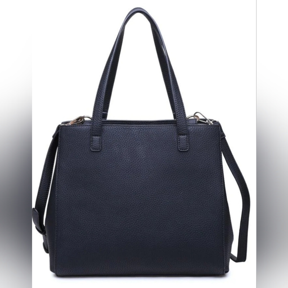 Urban Expressions Classic Pebbled Vegan Leather Black Shoulder Bag/Tote